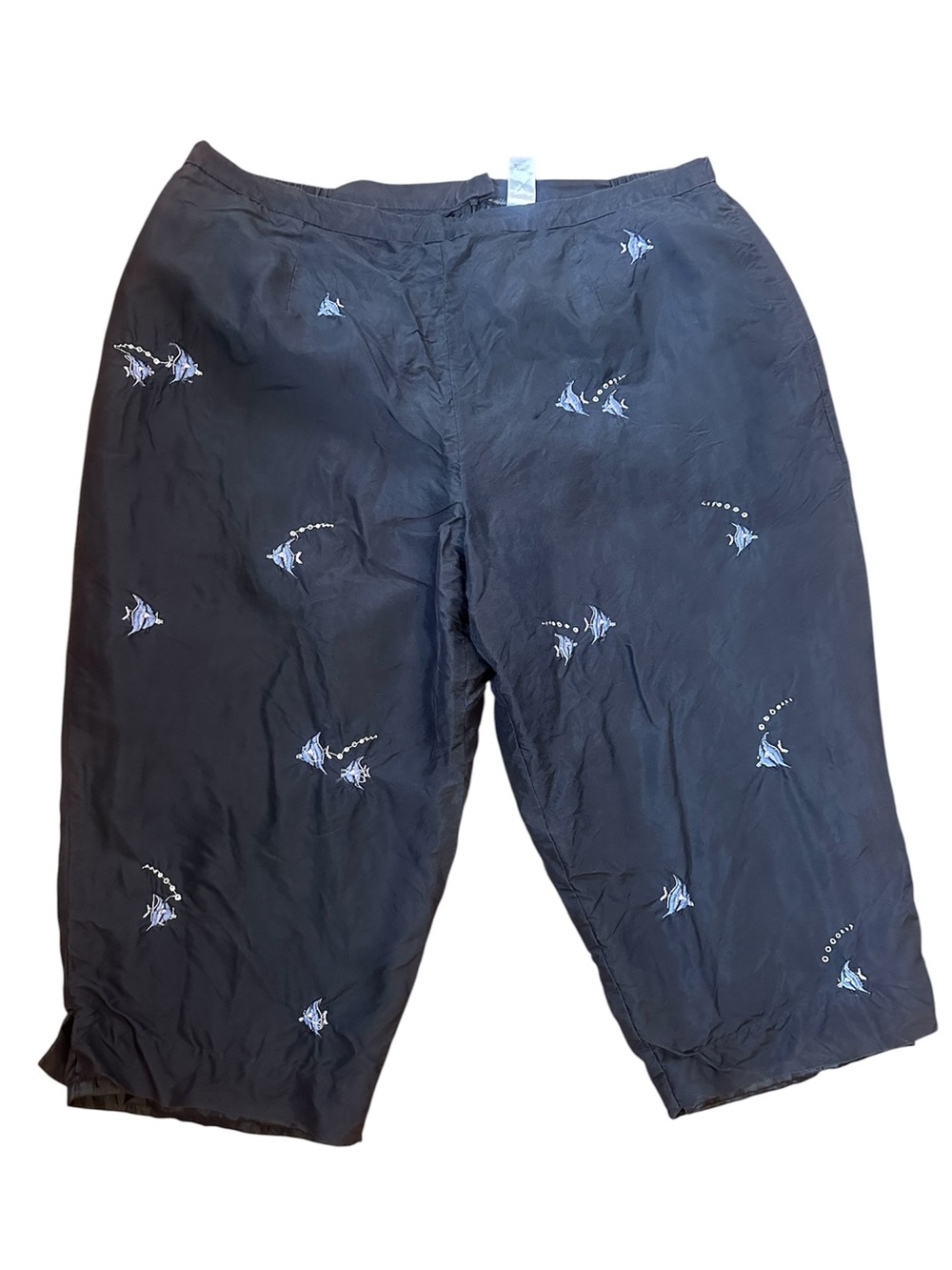 Navy swordfish silk shorts women’s 24w